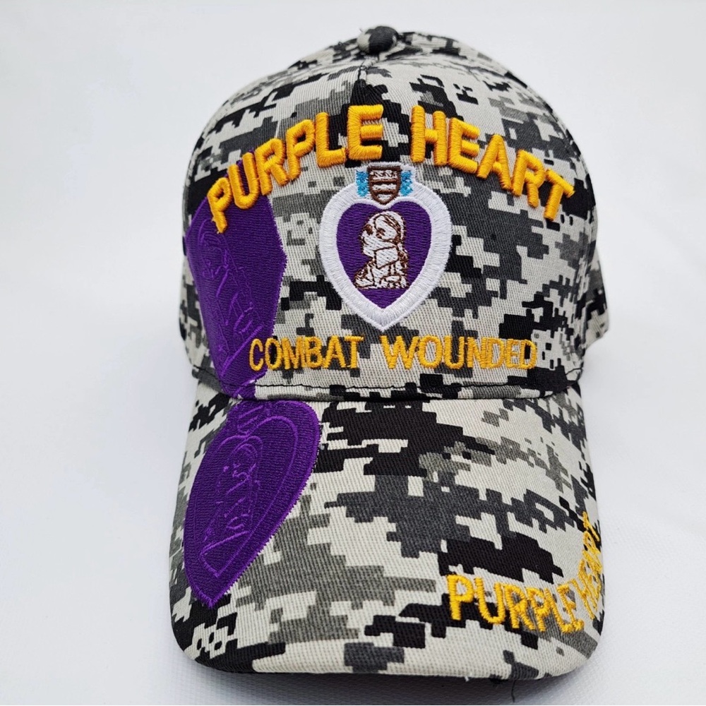 Purple Heart Camo Cap